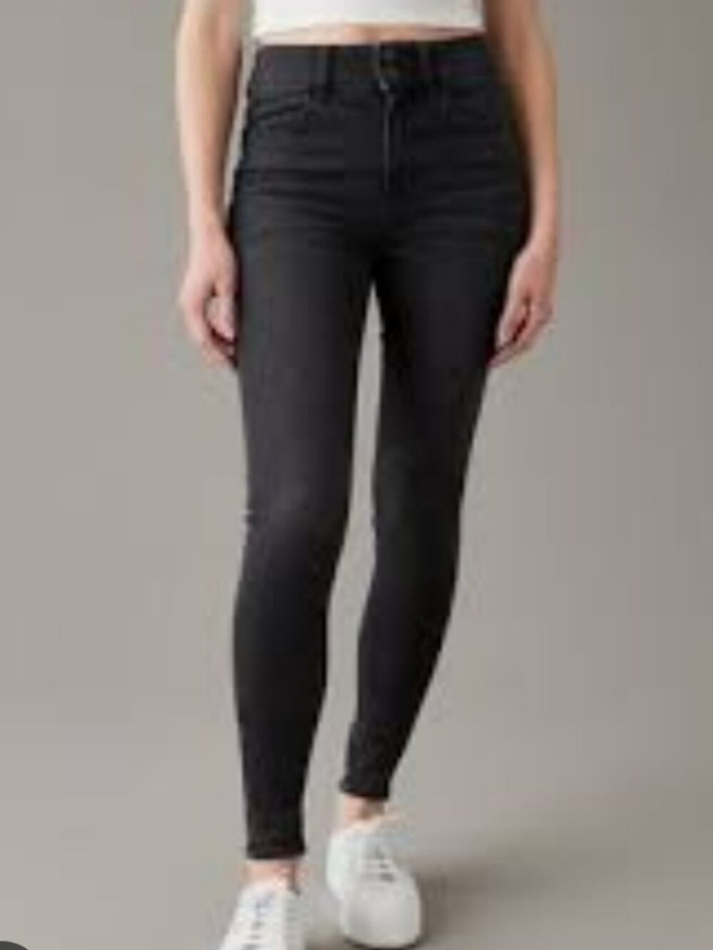 American Eagle 2023 Super High Rise Jegging NWT Black Sz 000R